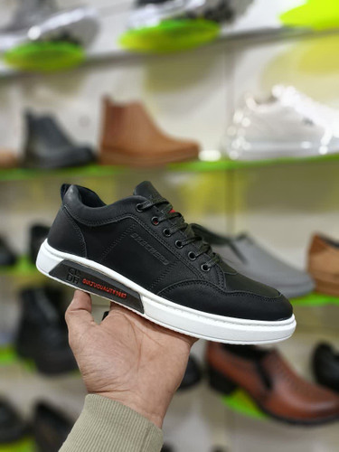 کتونی مردانه مشکی | زیره ترموپلاستیک پلیاورتان (TPU) انعطافپذیر، کفی قابل تعویض + ارسال رایگان کد 2172