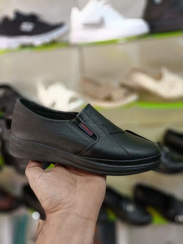 کفش طبی زنانه مدل POLO با پد خارپاشنه ، رنگ مشکی + کیفیت تضمینی کد2048+ ارسال رایگان